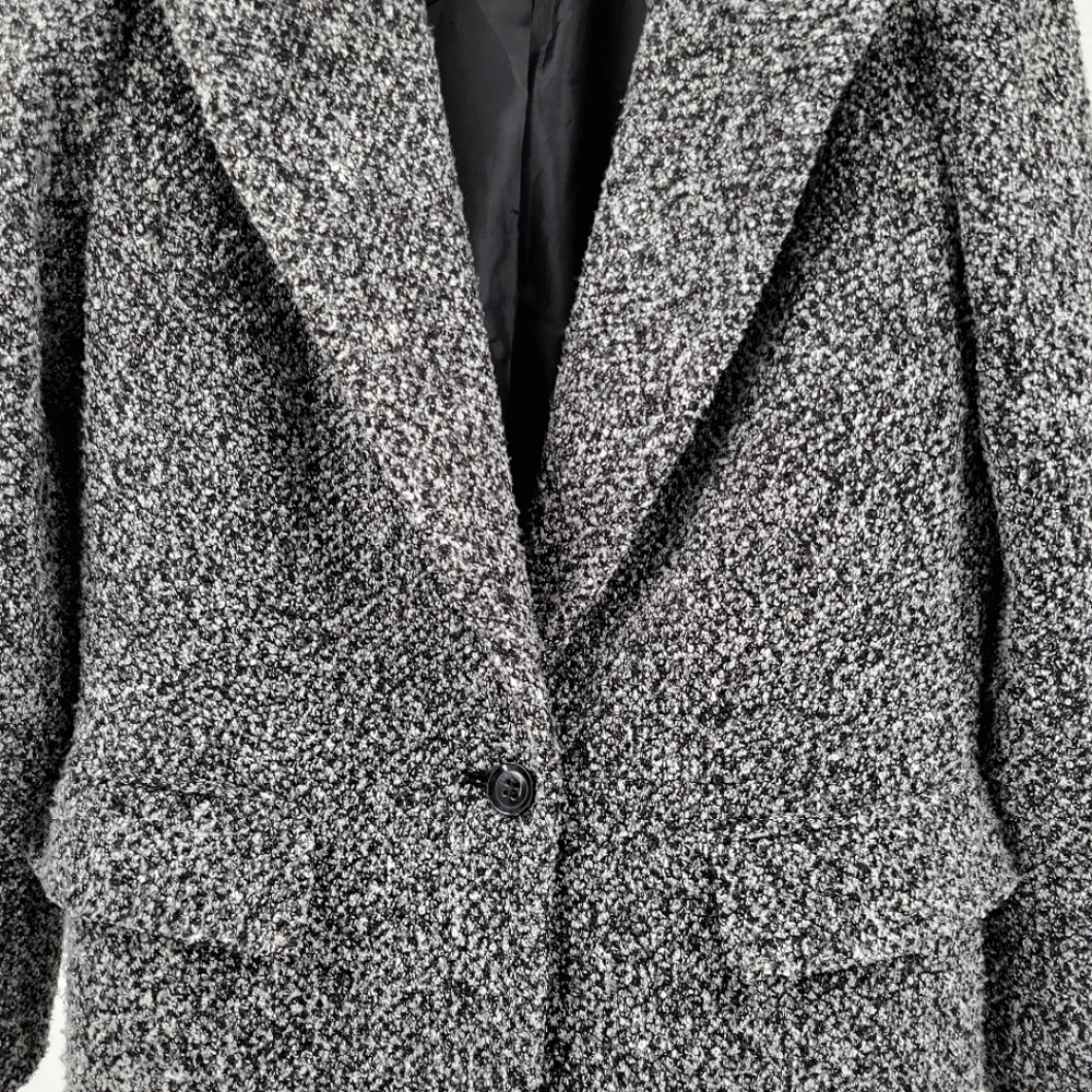 INSIGHT Marled Oversized Blazer Coat Black - Picture 3 of 16